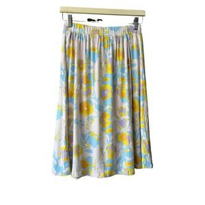 Rachel Pally Women's Floral Print A-Line Skirt Elastic Waist Multicolor SZ XS